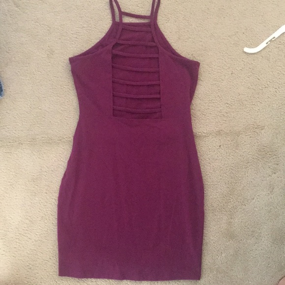 dark magenta tight dress - Picture 4 of 4